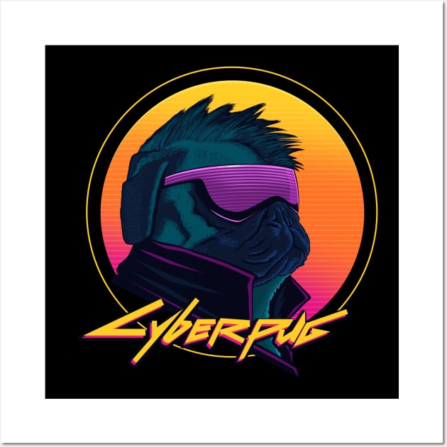 Cyberpug Wall Art by Sachpica